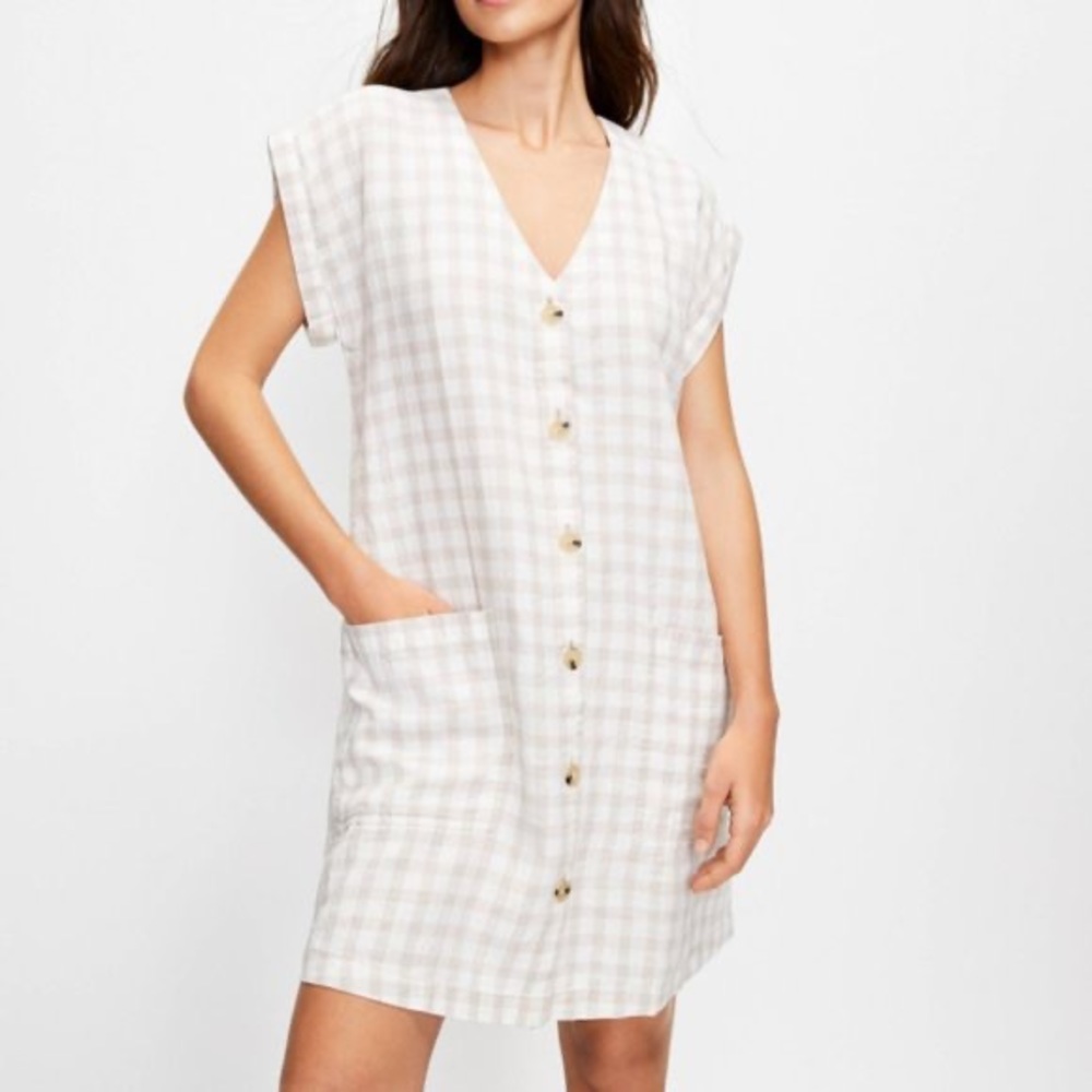 Lou & Grey linen gingham dress